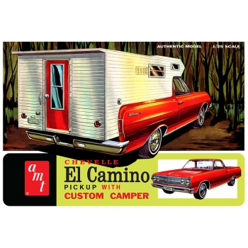 Plastikmodell – Auto 1:25 1965 Chevy El Camino mit Wohnmobil – AMT1364